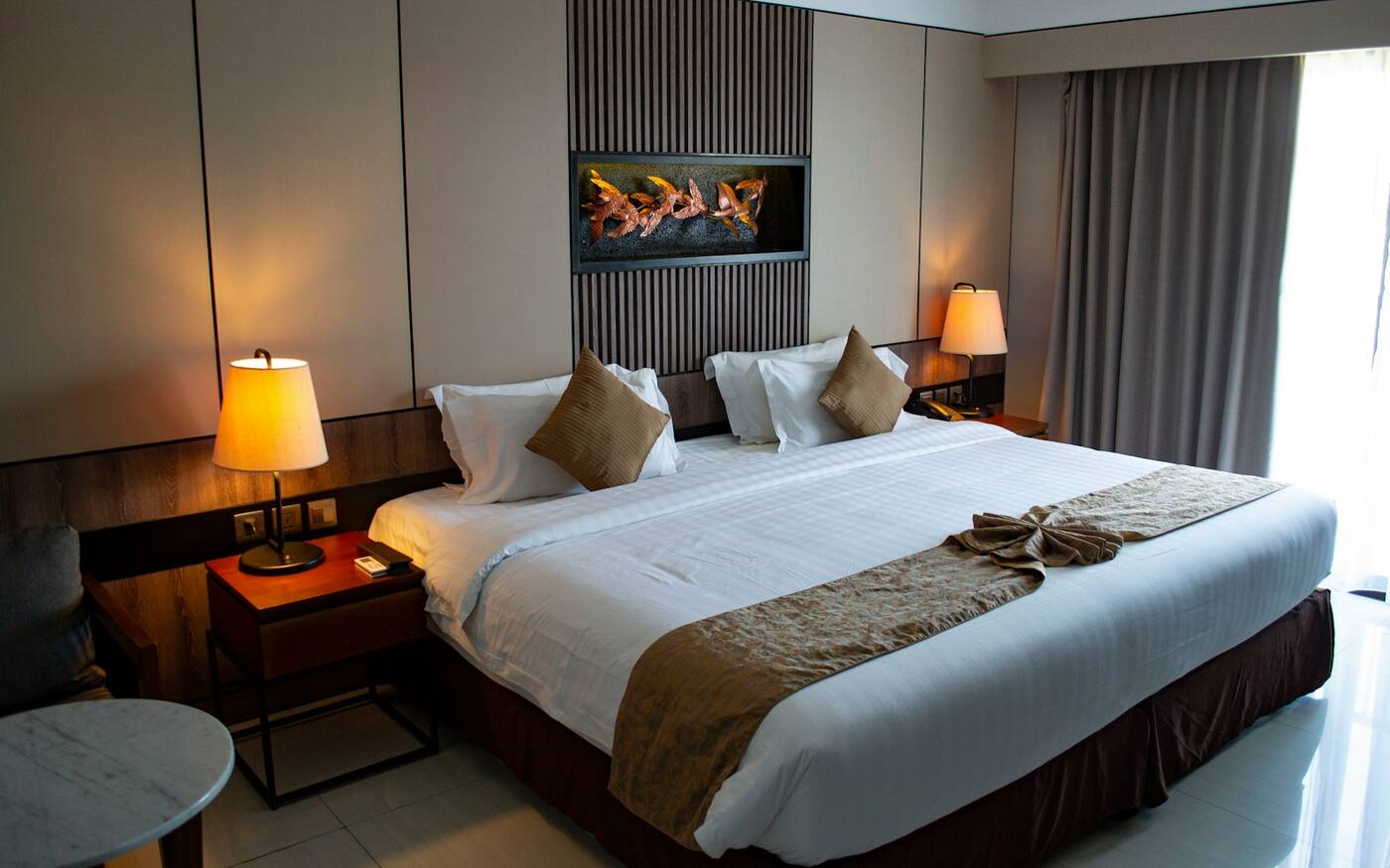 A suite with a private balcony